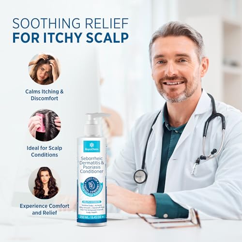 Roycederm Seborrheic Dermatitis Psoriasis Conditioner: Scalp Treatment for Folliculitis Psoriasis Dry Itchy Scalp Oily Hair - Dandruff Conditioner for Healthy Hair - Image 4