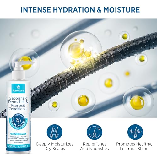 Roycederm Seborrheic Dermatitis Psoriasis Conditioner: Scalp Treatment for Folliculitis Psoriasis Dry Itchy Scalp Oily Hair - Dandruff Conditioner for Healthy Hair - Image 5