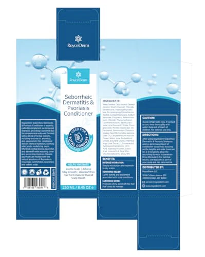 Roycederm Seborrheic Dermatitis Psoriasis Conditioner: Scalp Treatment for Folliculitis Psoriasis Dry Itchy Scalp Oily Hair - Dandruff Conditioner for Healthy Hair - Image 8