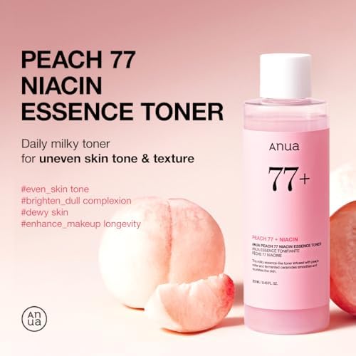 Anua Peach 77 Niacin Essence Toner 250ml / Brightening Toner for Face, Niacinamide, Panthenol, Ceramides, Facial Toner for Glass Skin, Korean Skin Care (8.45 fl.oz.) - Image 3