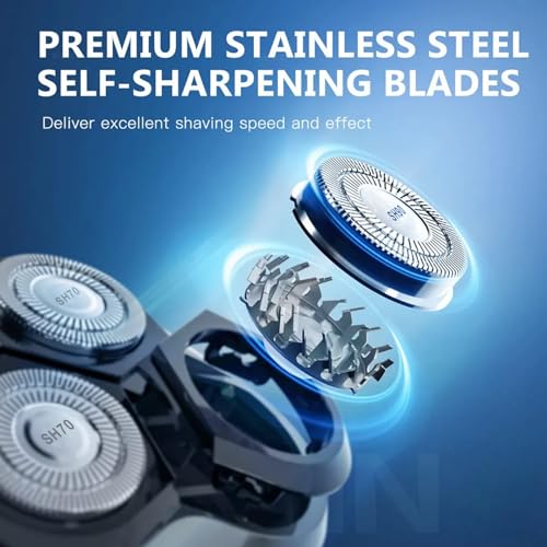 SH90 Replacement Heads Compatible with Philips norelco Series 9000(S9xxx) 8000(S8xxx) Electric Razor Shaver, Upgrade SH90/62 Replacement Double Blades for Philips Shaver 9000 - Image 3