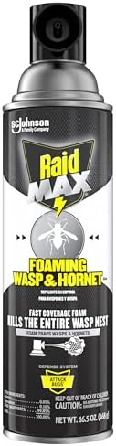 Raid Max Foaming Wasp & Hornet Killer, Fast Coverage Foam, Bug Killer Kills The Entire Nest, 16.5 oz - Image 2