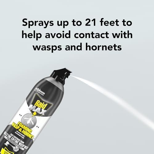 Raid Max Foaming Wasp & Hornet Killer, Fast Coverage Foam, Bug Killer Kills The Entire Nest, 16.5 oz - Image 4