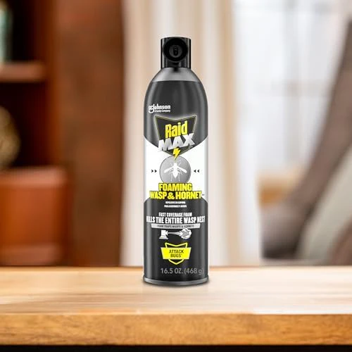 Raid Max Foaming Wasp & Hornet Killer, Fast Coverage Foam, Bug Killer Kills The Entire Nest, 16.5 oz - Image 9