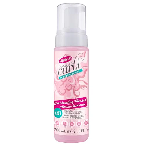 Dippity Do Girls with Curls Curl Enhancing Mousse - Lightweight 3-in-1 Defining Mousse for Curly and Wavy Hair - Hibiscus and Olive Oil for Frizz Free and Bouncy Curls - 200 mL/6.7 fl oz - 2 Pack - Image 2