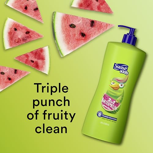 Suave Kids 3-in-1 Tear Free, Body Wash, Shampoo and Conditioners, Dermartologist Tested, Watermelon Wonder, 18 Oz Pack of 6 - Image 3