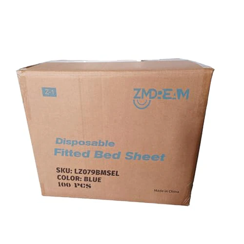 Case of 100 Disposable Fitted Massage Table Sheets Bed Covers 82 x 35 inches Blue - Image 4