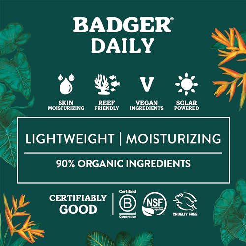 Badger Mineral Daily Sunscreen with Zinc Oxide, Organic Sunscreen Moisturizer with SPF 30, Hydrating Everyday Sunscreen Lotion, Vegan, Gluten Free & Unscented Body Sunscreen, 4 fl oz (2 Pack) - Image 3