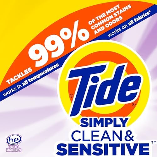 Tide Simply Clean & Sensitive Laundry Detergent, Cool Cotton Scent, 89 Loads, 117 Fl Oz, Tide Laundry Detergent, Laundry Soap - Image 3