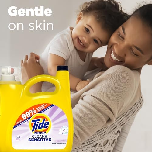 Tide Simply Clean & Sensitive Laundry Detergent, Cool Cotton Scent, 89 Loads, 117 Fl Oz, Tide Laundry Detergent, Laundry Soap - Image 4