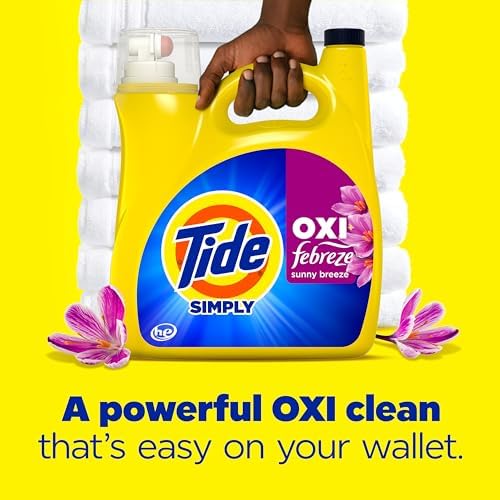 Tide Simply Oxi Boost + Febreze Odor Defense, Sunny Breeze Scent, 151 fl oz 107 Loads - Image 5