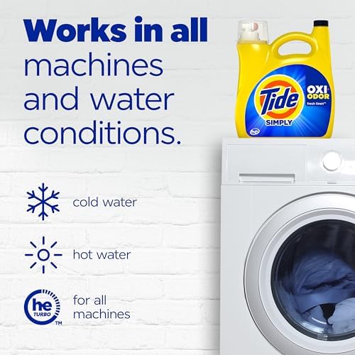 Tide Simply Oxi Boost + Odor Defense, Tough on Stains and Odors, Fresh Linen Scent, 96 Loads, 137 fl oz - Image 6