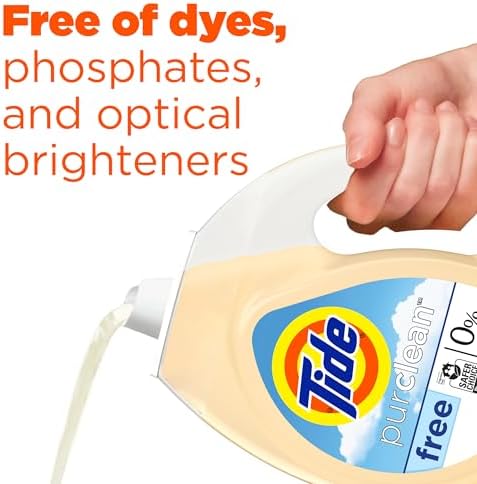 Tide Purclean Liquid Laundry Detergent, Unscented, 63 fl oz, 48 Loads - Image 4