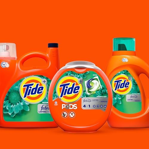Tide Plus Febreze Freshness, HE Turbo Clean Liquid Laundry Detergent, Botanical Rain Scent, 132 fl oz, 94 loads - Image 8