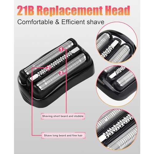2 Pack Series 3 21B Replacement Head Compatible with Braun S3 21b 3010s, 3040s,5409,etc - Image 2