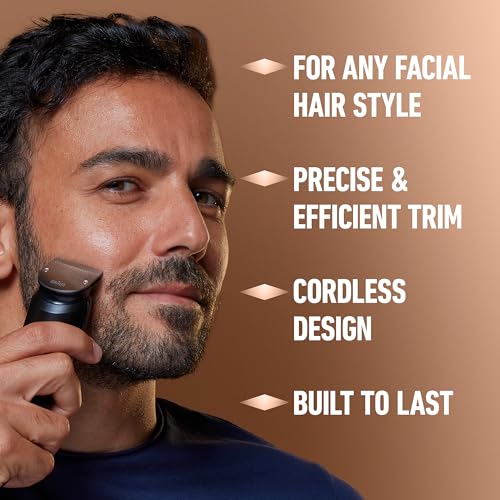 King C. Gillette Beard Trimmer PRO, 40 Length Settings, Cordless Design, Holiday Gifts for Men, 1 Trimmer, 1 Brush, 2 Combs, 1 Charger and 1 Zip Pouch - Image 3