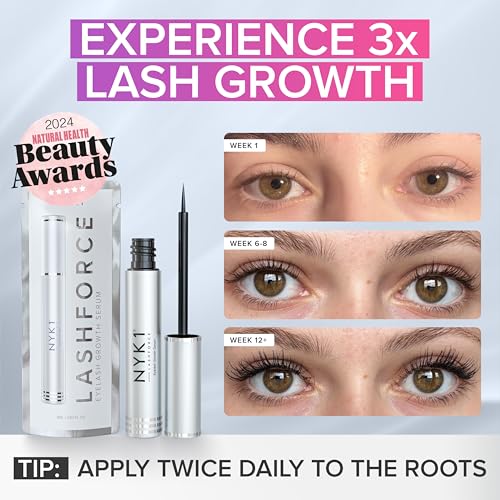 NYK1 CONCENTRATED Lash Serum For Eyelash Growth (3ml) LashForce Eyelash Serum To Grow Lashes Longer And Thicker Eyelash Growth Serum - Lash Growth Serum For Enhanced Eye Lash Serum Growth - Image 4