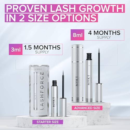 NYK1 CONCENTRATED Lash Serum For Eyelash Growth (3ml) LashForce Eyelash Serum To Grow Lashes Longer And Thicker Eyelash Growth Serum - Lash Growth Serum For Enhanced Eye Lash Serum Growth - Image 9