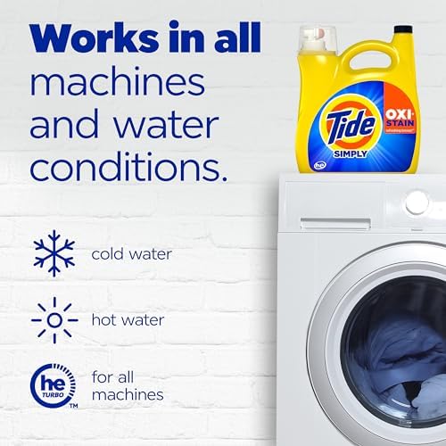 Tide Simply Oxi Boost + Ultra Stain Release, Tough on Stains, Whitens, Brightens, Refreshing Breeze Scent, 151 fl oz, 107 Loads - Image 6