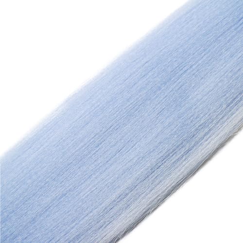 Baby Blue Pre stretched Braiding Hair 2 Packs Pre feathered Braid Hair Extensions 18 Inches Hair Braids - Image 3