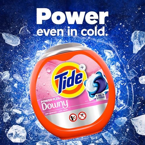 Tide Power PODs 2-in-1 Laundry Detergent Pods with Downy Soft Boosters, Lasting Freshness with April Fresh Scent, 63 Count - Image 9