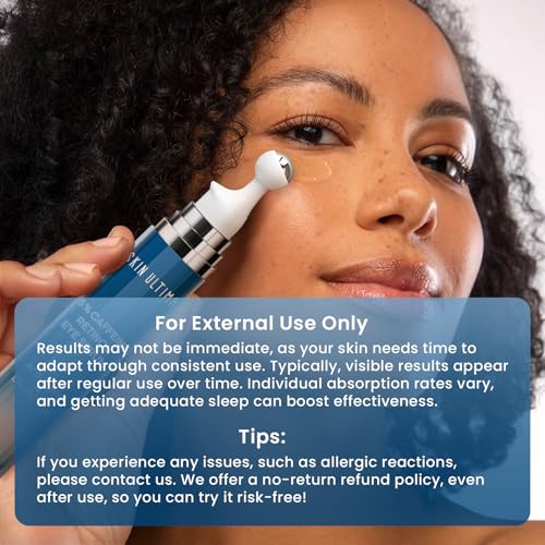 5% Caffeine 5% Retinol Eye Cream for Dark Circles, Puffiness and Bags, Hyaluronic Acid and Niacinamide Under Eye Cream Anti Aging, Eye Serum for Fine Lines, 360° Eye Massage Ball Roller - Image 8