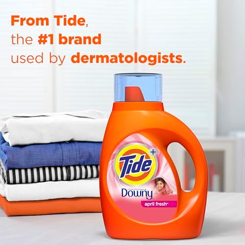 Tide Plus A Touch of Downy Liquid Laundry Detergent, April Fresh, 84 fl oz, 59 loads, HE Compatible - Image 5