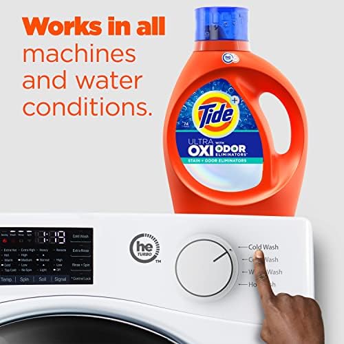 Tide Ultra OXI with Odor Eliminators Liquid Laundry Detergent, For Visible and Invisible Dirt, 84 fl oz, 59 Loads - Image 5