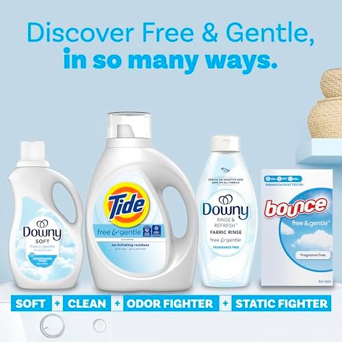 Tide Free & Gentle Liquid Laundry Detergent, 84 fl oz, 64 Loads, HE Compatible - Image 9