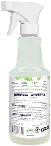 Mighty Mint Stain & Odor Remover, Natural Enzyme Spray Safely Neutralizes Odor and Stains from Dogs, Cats on Carpet, Furniture, Natural Peppermint Scent, 16oz - Image 8