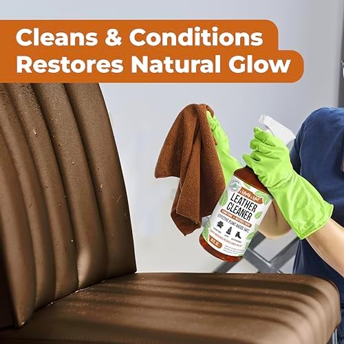 Mighty Mint Leather Cleaner and Conditioner, Plant-Based, Hydrating Spray to Clean and Protect Leather Items, Natural Peppermint Scent, 16oz - Image 4