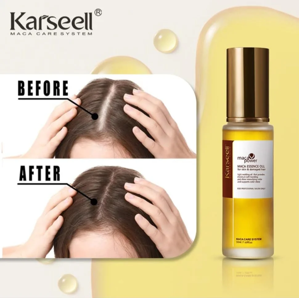 Karseell Hair Repair Set with Shampoo, Conditioner, and Maca Collagen Mask Plus Argan Oil for Dry Damaged Hair (52.39 fl oz), Multipack - Image 7