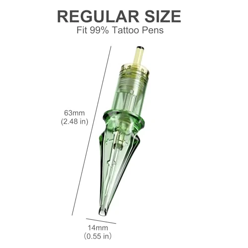 Tattoo Needles,Solong Pro 20Pcs Disposable Tattoo Cartridge Needles 1203 Round Liner X-Taper Needle Cartridges(1203RL) EN01S-20-1203RL-X - Image 5