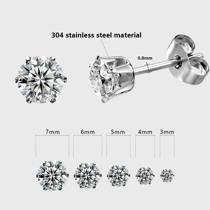 Ear piercing gun kit Reusable professional ear piercing gun kit, 24 surgical grade anti-sensitive piercing earrings, 10 cubic zirconia fashion earrings, 24 alcohol cotton sheets (silver) - Image 2