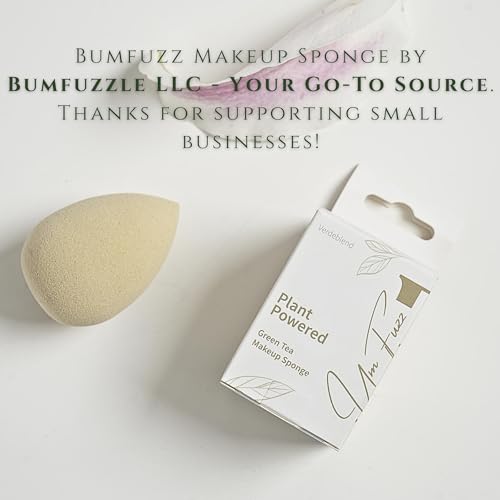 Green Tea Beauty Sponge - Plant-Based, Eco-Friendly, Cruelty-Free, Dye-Free & Latex-Free Blender, Biodegradable & Vegan Makeup Sponge, Makeup Blender, Perfect for Liquid & Powder (1 Count) - Image 8