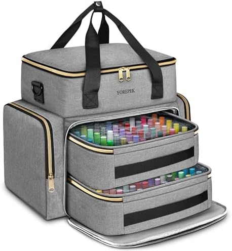 YOREPEK Nail Polish Organizer Case Holds 96 to 100+ Bottles (15ml/0.5 fl.oz) UV lamp, Extra Large Nail Polish Holder with Support Board for Easy Access, Gel Kit Bag For Manicure Tools, Grey - Image 9