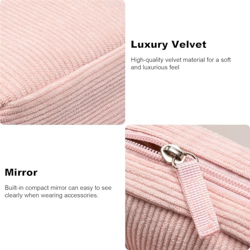 LETGO Birthday Gifts for Women Small Personalized Initial Monogram Makeup Bag,Preppy Corduroy Makeup Bags Travel Toiletry Bag Cute Pouch Purse for Her Mom Girlfriend Wife Sister Teacher Bridesmaid - Image 7