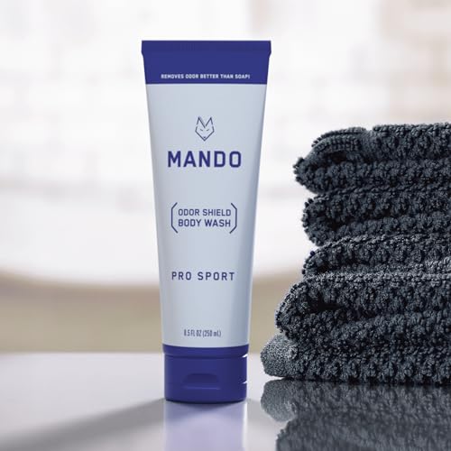 Mando Smooth Solid Stick (2.6 Ounce) + Acidified Body Wash (8.5 Ounce) - Clinically Proven to Block Odor All Day - Whole Body Safe For Pits, Packages + Feet (Pro Sport) - Image 4