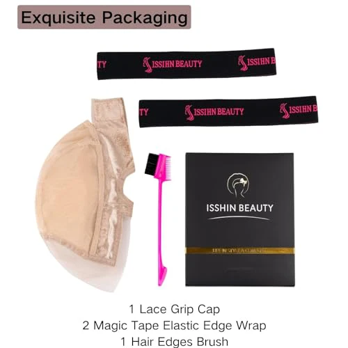 Lace Wig Grip Cap Women: 4x5 Transparent Swiss Lace Area - Non-slip Wig Gripper for Keeping Wigs Lace Front In Place - Stocking Dome Cap with Built In Elastic Headband (Light Brown) - Image 6