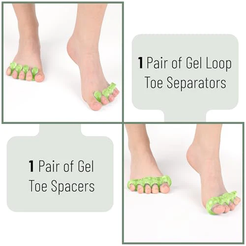 DR. JK- ToePal Gel Toe Separator, 2 Pairs, Toe Spacers, Toe Straightener, Hammer Toe Straightener, Toe Spreader, Toe Stretcher, Toe Corrector for Women and Men, Bunion Corrector - Image 2