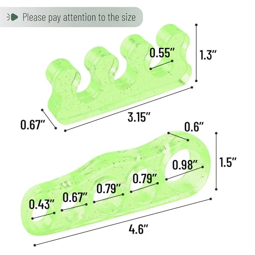 DR. JK- ToePal Gel Toe Separator, 2 Pairs, Toe Spacers, Toe Straightener, Hammer Toe Straightener, Toe Spreader, Toe Stretcher, Toe Corrector for Women and Men, Bunion Corrector - Image 3