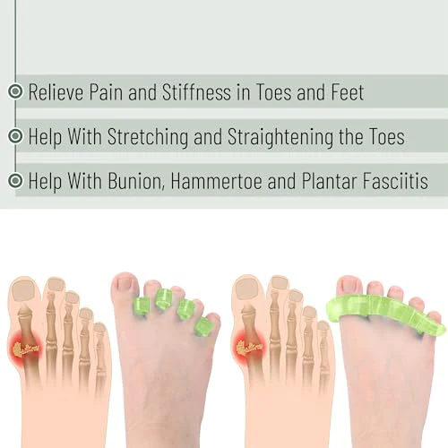 DR. JK- ToePal Gel Toe Separator, 2 Pairs, Toe Spacers, Toe Straightener, Hammer Toe Straightener, Toe Spreader, Toe Stretcher, Toe Corrector for Women and Men, Bunion Corrector - Image 6