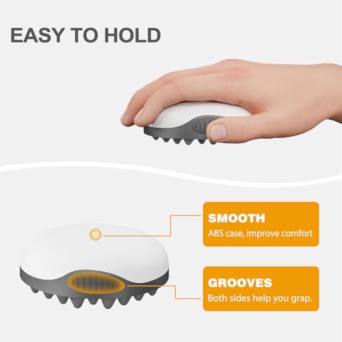 Silicone Hair Brush, Gray - Curly Hair Brush with Double-Sided Use, Different Sized Holes for Curling Afro and Short Hair, Non-Slip Twist Curl Comb for Men and Women, Travel Size - Image 5