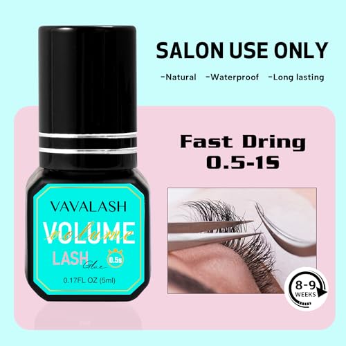 VAVALASH Eyelash Extension Glue Lash Extension Adhesive 0.5-1 Sec Drying Time Retention 9 Weeks Maximum Bond Lash Glue Long Lasting Black Eyelash Glue Professional Lash Artist Use Only (Volume,5ml) - Image 6