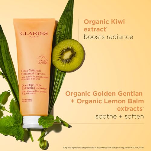 Clarins One-Step Gentle Exfoliating Cleanser | 3-In-1 Cleanser, Makeup Remover and Exfoliator | Boosts Radiance | Plant-Based Exfoliating Beads | All Skin Types | 4.3 Ounces - Image 3