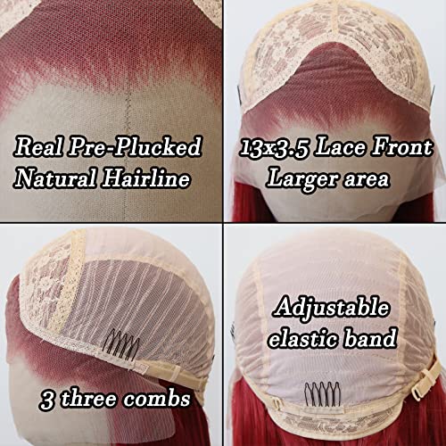 BTWTRY Gray Wig Long Straight Grandma Grey Synthetic Lace Front Wigs Pre Plucked Natural Hairline for Black Women Heat Resistant Fiber Hair Cosplay Daily Wear Wig (Grandma Grey) - Image 7