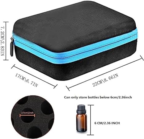DHXYZZB Essential Oils Carrying Case Holds, 30 Bottles 5ml, 10ml, 15ml Bottles Storage Organizer Bag Hard Shell EVA - Image 4