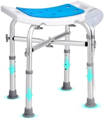 VEVOR Shower Chair for Inside Shower, Adjustable Height Shower Stool with Crossbar Support, Shower Seat for Shower Tub, Non-Slip Bench Bathtub Stool Seat for Elderly Disabled Adults Handicap, 500 lbs - Image 9