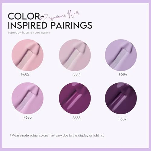 Morovan Nail Polish Set Fingernail: Lilac Light Purple Quick Dry Nail Polish Kit 0.25oz Lavender Regular Nail Polish Pack Glossy Finger Nail Polish Gifts for Women - Image 7