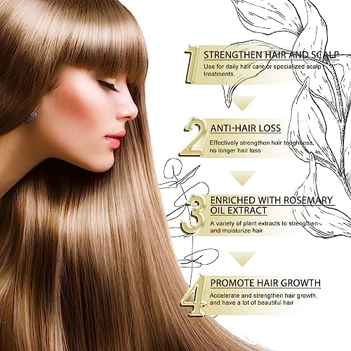180 ML HuaQing Veganic Natural Hair Growth Oil, Eelhoe Hair Growth Organic Rosemary Hair Oil for Damaged Hair.(3 Pcs) - Image 3